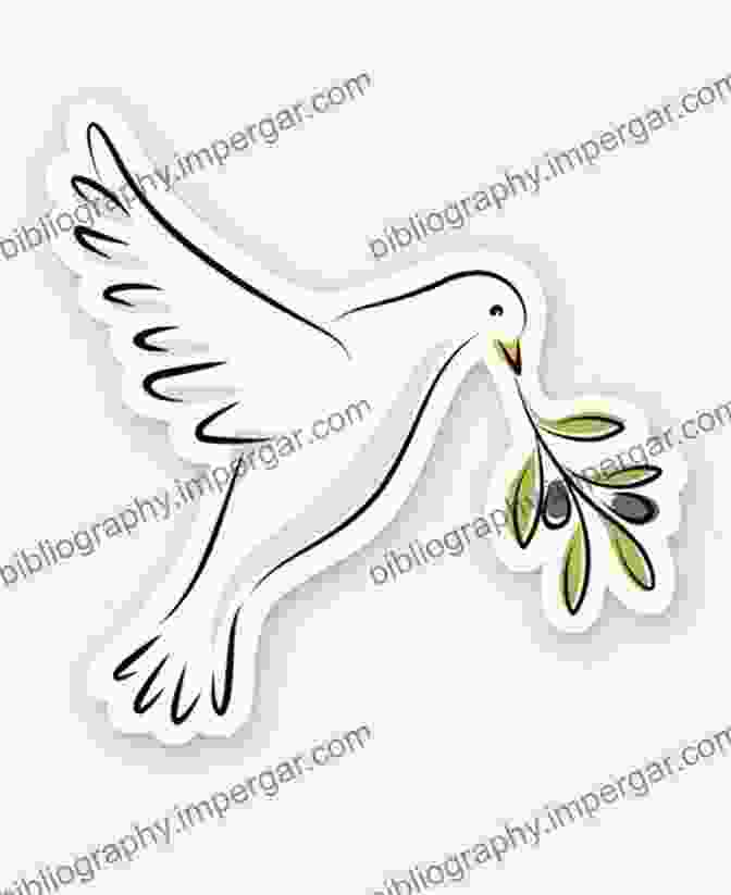 A Dove Carrying An Olive Branch, A Symbol Of Peace. Pacifism: A Philosophy Of Nonviolence