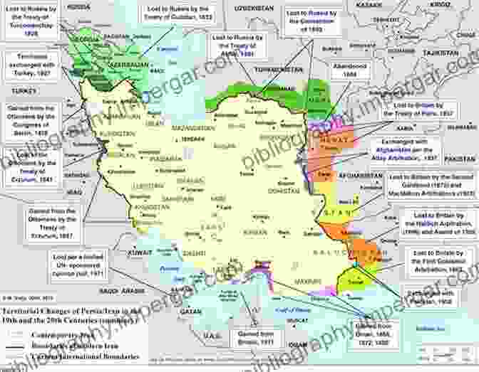 A Historical Map Of The Iranian Frontier Frontier Fictions: Shaping The Iranian Nation 1804 1946