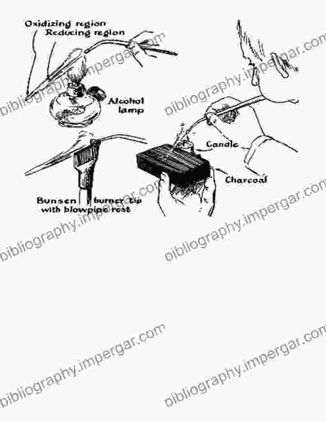 A Scientist Using A Blowpipe To Analyze A Mineral Specimen The Elements Of Blowpipe Analysis