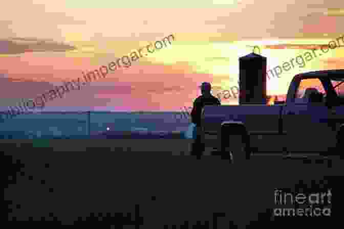 A Trucker Sits In His Truck, Watching The Sun Set Over The Horizon. The Long Haul: A Trucker S Tales Of Life On The Road