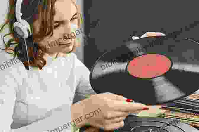 A Young Woman Listening To A Vinyl Record. Records Truly Is My Middle Name