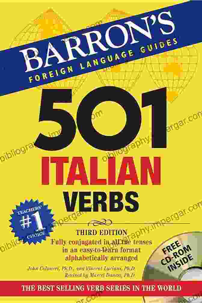 Barron's 501 Italian Verbs Book Cover Featuring A Vibrant Italian Cityscape In The Background 501 Italian Verbs (Barron S 501 Verbs) Marcel Danesi