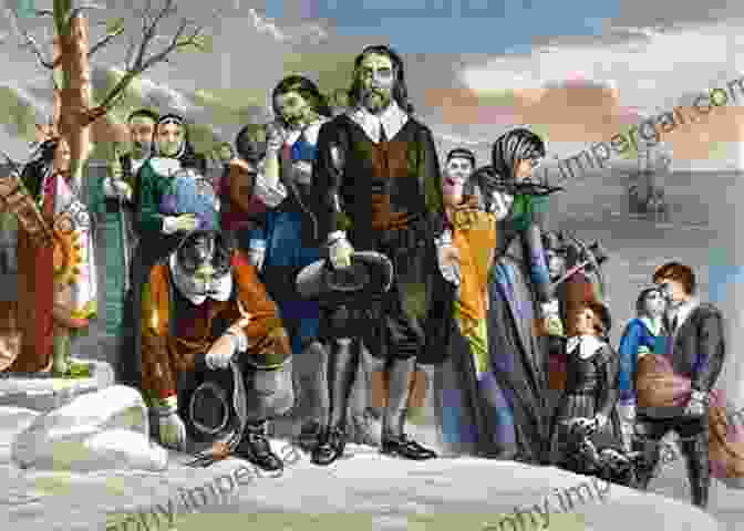 Depiction Of The Pilgrim Fathers Landing On Plymouth Rock The Puritan Experiment: New England Society From Bradford To Edwards (Library Of New England)